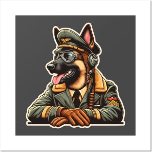 Belgian Malinois Pilot Posters and Art